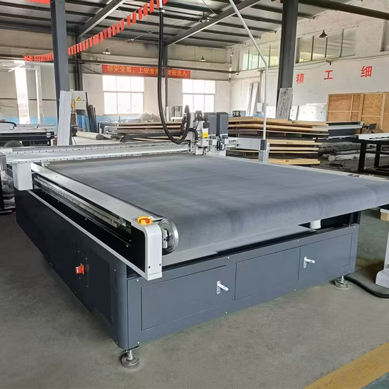 CNC Rotary Knife Cutting Machine Same Like Lectra Gerber Garment Cutter Round Blade Cut Cloth Fabric Paper Board PVC Flatbed Serface