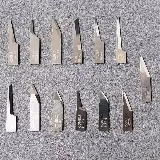 Atom Comagrav Combipro Dyss Esko Kongsberg용 양면 60도 칼날 Z45 텅스텐 카바이드 진동 블레이드